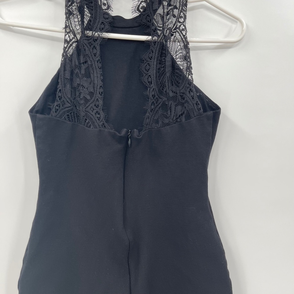 Lulus Women's Size‎ S Black Lace Halter Bodycon Party Cocktail Mini Dress - Picture 10 of 12